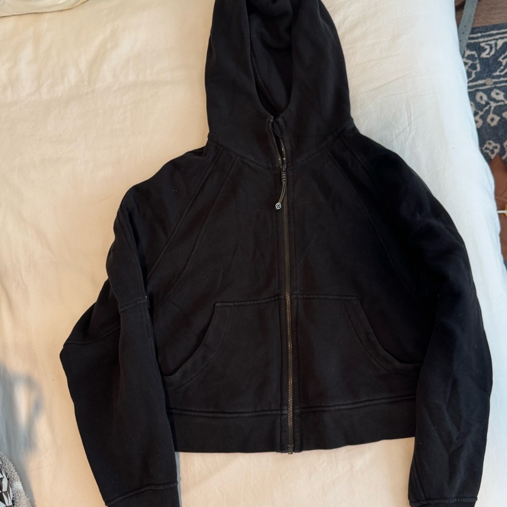 lululemon athletica cropped zip up hoodie